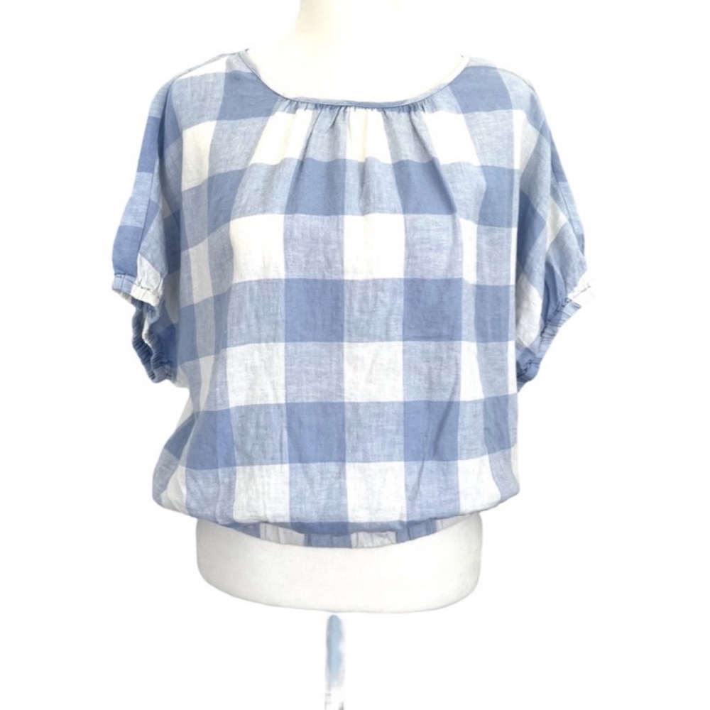 Madewell Size Small Blue & White Check Pattern